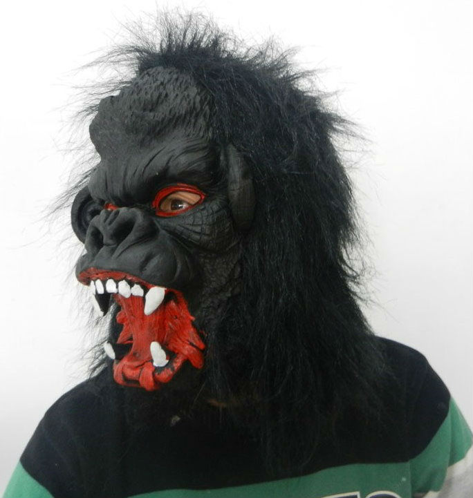 Gorilla Maske Affenmaske Gorillamaske Affe Maske Tiermaske King Kong Fasnacht