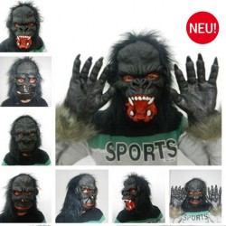 Gorilla Maske Affenmaske Gorillamaske Affe Maske Tiermaske King Kong Fasnacht