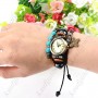 Frauen Damen Armband Quarz Uhr Schmetterling Perlen NEU Geschenk Hingucker