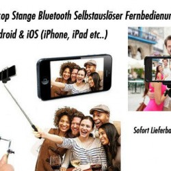Selfie Set Stativ + Halter + Fernbedienung Android iPhone iOS Handy Smartphone
