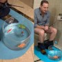 Fischen auf dem Klo WC Potty Fisher Geschenk Gag Idee