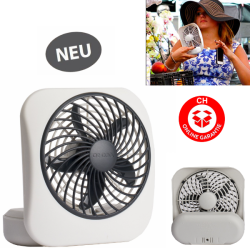 Batterien Ventilator Fan Mobil Klappbar Sommer Outdoor Indoor Büro 2 Stufen Reisen