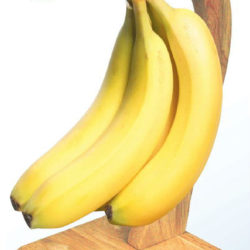 Sie kaufen hier einen Obst, Frucht- bzw. Bananenhalter aus hochwertigem Holz, der eine Höhe von ca. 29cm hat, die Bodenplatte ist sehr standfest.
