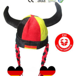 Deutschland Fanhut mit Hörner und Zöpfe Germany Fanartikel
