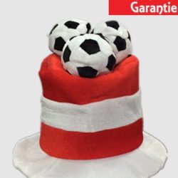 Fussball Hut in Rot und Weiss