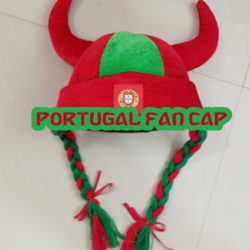 Portugal Fan Hut Wikinger Style mit Zöpfen