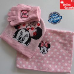 Minnie Maus Winter Kleidung 3tlg. Fan Set