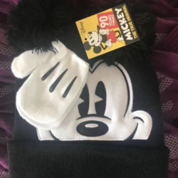 Disney Micky Maus Mickey Mouse Kinder Winterset mit Mütze Cap Handschuhe Set