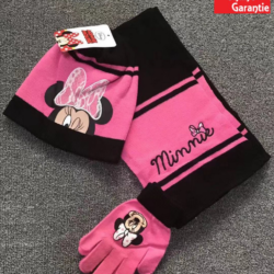 Minnie Maus Winterset mit Mütze (Beanie), Schal und Handschuhe