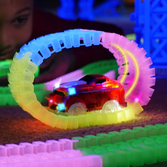 LED leuchten Autos für Magic Tracks Elektronik Auto Spielzeug  mit Lichter  XE 