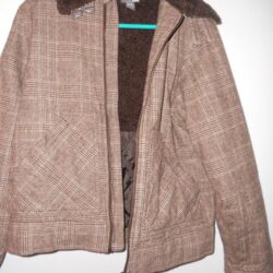 Fabrikneu H&M Winterjacke mit Teddykragen- + Futter - braun gem. Gr. 170 - 1