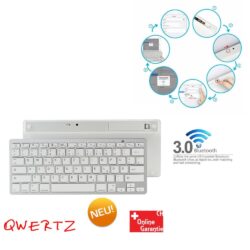 Tastatur passend für fast alle Geräte mit Bluetooth Funktion wie TV, iPhone, iPad, Samsung Galaxy Tab Serie, PC, Laptop, Smartphones, Tablets, usw...