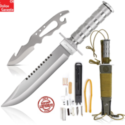Rambo Style Outdoor Messer mit viel Zubehör
