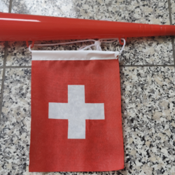 Schweiz Fanartikel Trompete mit Flagge