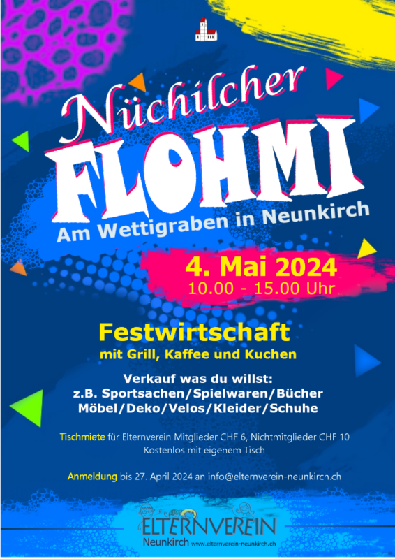 04.05.2024 10:00-15:00 Nüchilcher Flohmi