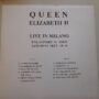 Queen Live in Milano, Rückseite