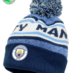 Manchester City Mütze mit Bommel für die kälteren Tage