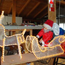 Nikolaus mit Rentier und Schlitten 1