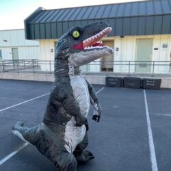 Velociraptor Dinosaurier Kostüm Airsuit Luftanzug