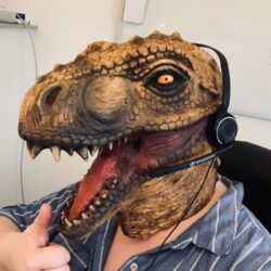 Tyrannosaurus Rex Maske Dinosaurier für Fasnacht, Halloween usw...