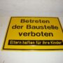 Blechschild Baustelle 3