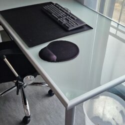 Milchglastisch 155x75
