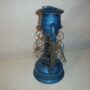 Alte Stumlaterne blau 31cm   2