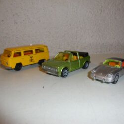 3 Siku Fahrzeuge VW BUS Golf Porsche 1