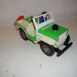Batterie Blechspielzeug Polizei Auto Police Patrol Jeep T.N Nomura Toy Japan 1