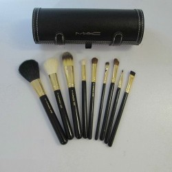 Profi MAC Pinsel Set 9 Mac Pinsel + Etui Makeup Schminkset